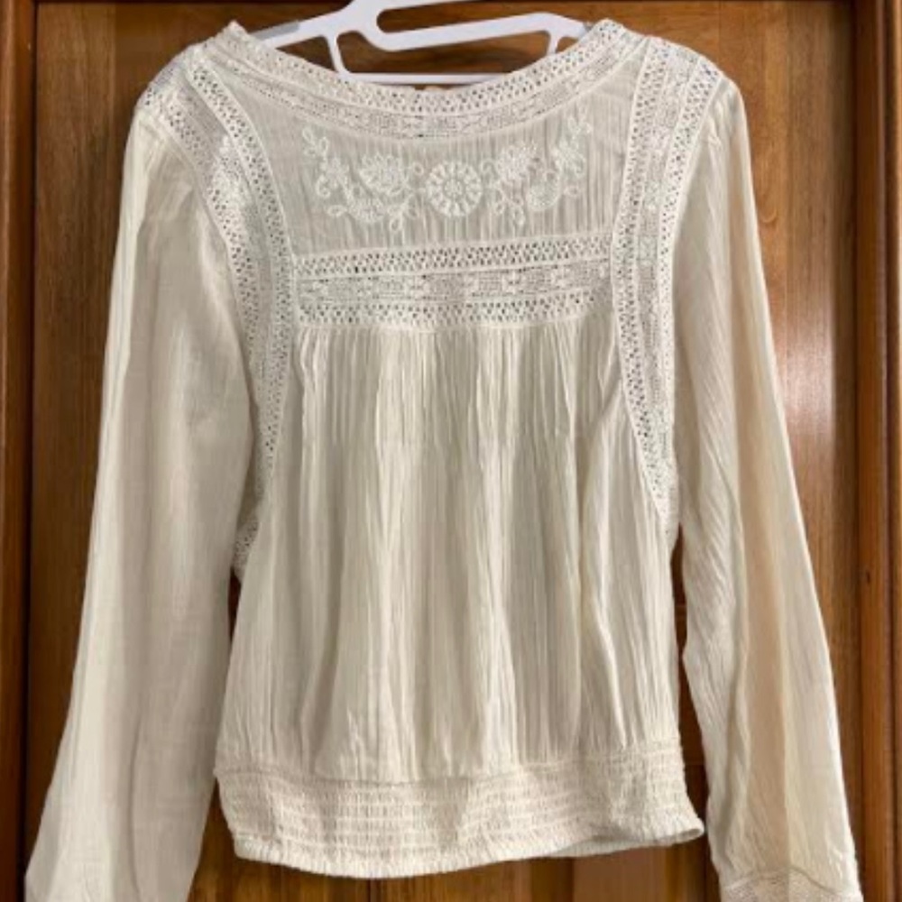 White Embroidered Top